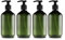 Leikance leere Duschgel-Flaschen, 300 ml, nachfüllbare Pumpflaschen für Lotionen und Shampoos, 4 Stück, grün, 6.4*16.5cm,