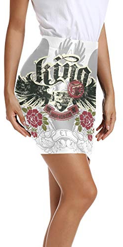 MONTOJ Mini jupe crayon taille haute avec rose et ailes - - 36