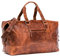 ALMADIH Leder Reisetasche Sporttasche Yuri aus Premium Rindsleder BD Weekender Handgepäck Freizeit Gym Fitness Tasche Duffle Bag Trainingstasche Laptop Umhängetasche Unisex Herren (Yuri braun Deluxe)