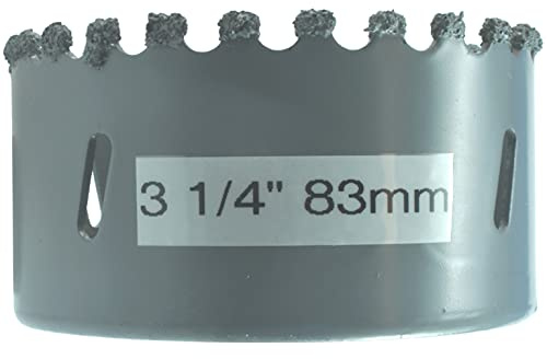 83mm Carbide Hole Saw Bit 3 1/4 in Concrete Hole Saw 83mm Hole Saw for Brick Masonry Fiberglass Cement Backer Board Plaster Ceramic Wall Tile Plasterboard For Recessed Lighting and Pipes