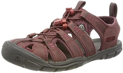 KEEN Women's Clearwater CNX Lightweight Water Sandals, Wine/Red Dahlia, 8
