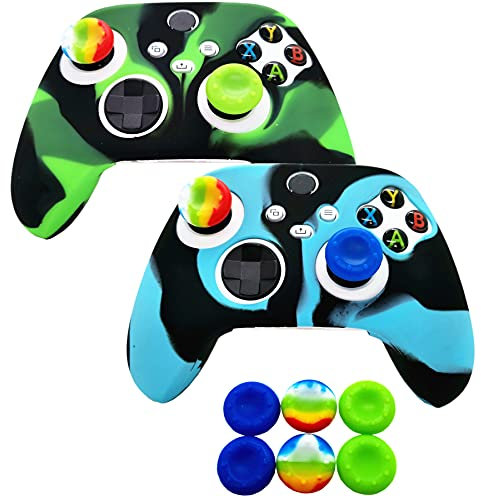 Custodia in silicone per Xbox Series X/S Controller, protezione in gomma per Xbox Series X/S (6 impugnature per joystick per pollice) (Serie X/S-5)