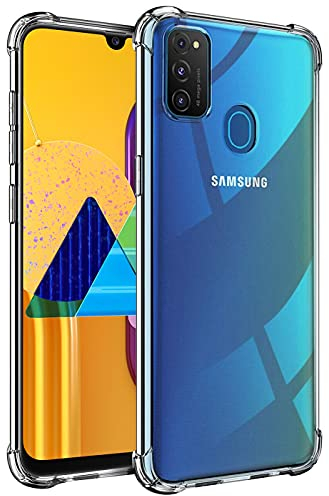 Verco Handyhülle für Samsung M31 Case, Anti Shock Schutzhülle für Samsung Galaxy M31 Hülle Transparent [Robuste Flexibles Silikon] - Clear
