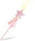 Baguette de Fée Baguette de Princesse Mignonne Baguette Scintillante d’Étoile et d’Ange Accessoires de Costume de Fée pour Faveurs de Fête Anniversaire Mariage Cosplay Anniversaire Jeu de Rôle (Rose)