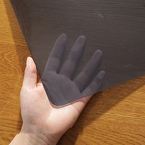 JYFZYTLL Schwarz Matt Tabelle Beschützer, Fleckschutz Tischdecke Tischfolie, Einseitig Mattiert, rutschfest, Zuhause Küchen Schreibtischunterlage 1.5mm Dicke, Tischschutz, 40 x 40 cm/16 x 16 Inch