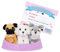Pucci Pups 3 Kuscheltier Hunde Mops, Malteser und Schnauzer im Hundebett mit Zubehör – Plüschtier Welpen Set Adopt-a-Pup – Spielzeug für Kinder ab 2 Jahre