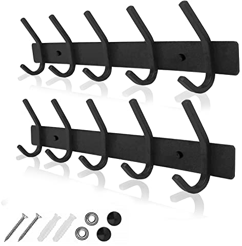 GlazieVault Kleiderhaken wand - Garderobenleiste Edelstahl (2 Stuck), Garderobenhaken Schwere, Garderobe Wandhaken, Wandgarderobe, Hakenleiste 