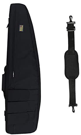DFANCE Futteral Langwaffen Gewehrtasche Gewehrfutteral Wasserdicht Taktische Waffentasche,Multifunktionale Gewehr Weichkoffer Gepolsterte,Wasserdicht Waffentasche,für Speicher,Schwarz,100cm/39.3in
