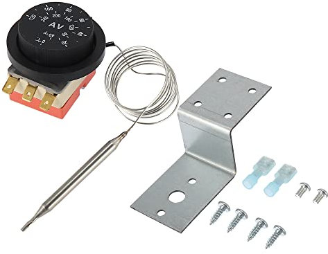 X AUTOHAUX 12V Eléctrico Radiador Ventilador Termostato Controlador Kit Interruptor para Coche