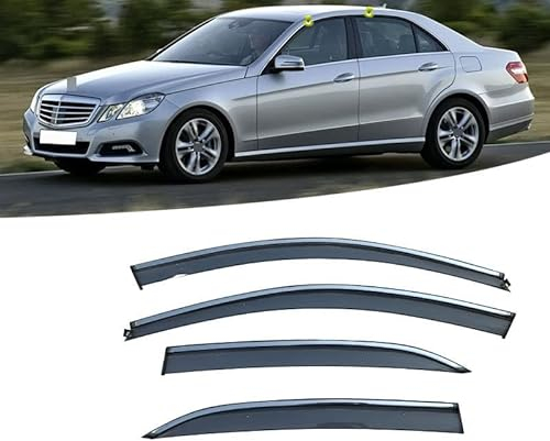 Auto Windabweiser FüR Mercedes-Benz E-Class W211/W212/W213 2002-2022,Autofenster Regenschutz,Regenabweiser,Anklebbare Deflektoren,4 StüCk