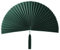 KOLWOVEN Over The Bed Bedroom Wall Decor Above Bed- Bohemian Wall Decor- Large 32 X 16 Wall Hanging Fan - Large Bamboo Fan (Dark Teal)
