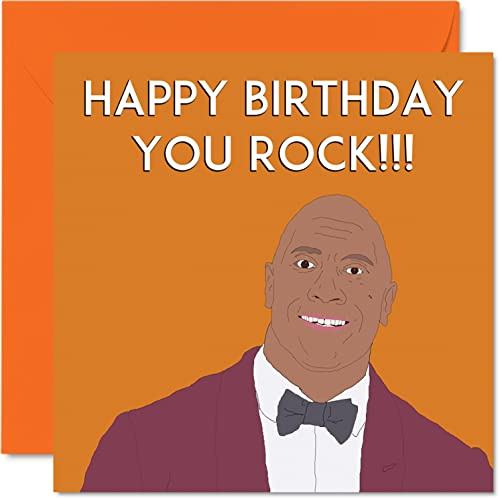 Stuff4 Fun The Rock Geburtstagskarten für Männer und Frauen, You Rock | Karte für Freund Kollege Tante Onkel Bruder Schwester Mutter Vater Sohn Tochter 145mm 18. 21. 30. 40. 50. Grußkarten