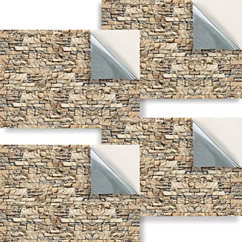 Stick & Go Repositionable Self Adhesive Dolls House Wallpaper 1:24 Scale (Set of 4 Sheets) - Cotswold Wall - No. 61