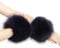 Asudaro Damen Fell Manschette Stulpen Pulswärmer Faux Pelz Armstulpen Faux Fur Wrist Band Ring Cuffs Wärmer Winter Warme Wrist Band Cuffs Wärmer Handschuh Manschetten für Frauen Navy blau