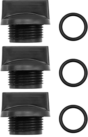 3Pcs 63405 Water Drain Thread Plug and Seal with O-Ring Fit for Honda 2 3 4 Pump Harbor Freight Predator 2 Inch 3 Inch Pump Pacific HydroStar 61986 68375 69774 Pump