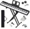 Longeye - 88 Keys Compact Digital Piano Keyboard for Beginners with Full-Size Semi-Weighted Keys, Sustain Pedal, Headphones, Carrying Case (88 Keys with Stand,