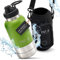 PET & PARTNER Trinkflasche Edelstahl | Inkl. 2x Hundenapf für unterwegs & Kotbeutelspender [+ EXTRAFACH] Tasche + Trinkflasche 950ml - Farbe wählbar