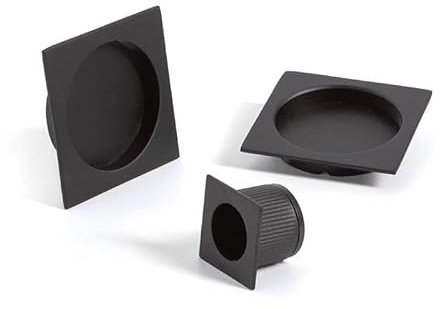 BYP Kit tiradores cuadradas puerta corredera negro