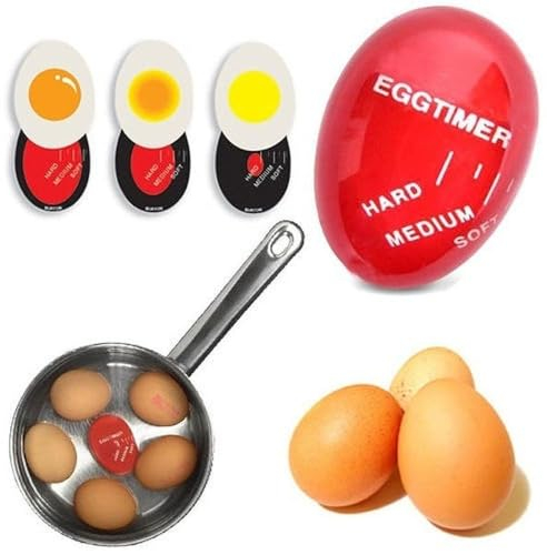 Color Changing Boiled Eggs Timer Cooking Indicator For Soft Medium Hard Eggs Safe Durable Cooking Kitchen Gadget Heat Sensitive Durable Egg Timer For Gift and Home Use