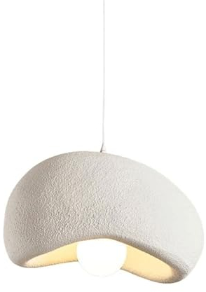 Modern Pendelleuchte Wabi-sabi Stil Harz Pendelleuchte Bauernhaus Dekor verstellbare Hängelampe Vintage Restaurant Hängeleuchte for Küche Esszimmer Cafe Spüle Kleidung Shop ( Color : B-White , Size :