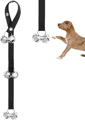 Culacos Haustier Training Türklingel Verstellbare - Interaktion Hund Türklingel Hund Glocken,Schwarz