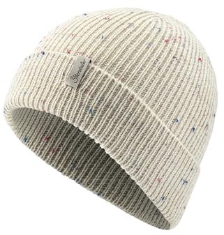 Sterntaler Strickmütze mit Effektgarn - Unisex Beanie - Wintermütze mit stylischem Umschlag und Farbtupfen im Garn - Kindermütze für den Winter - beige, 53