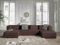 Lisa Design Stella – Wohnlandschaft – aus Cord – 7-Sitzer – moderner Stil Braun