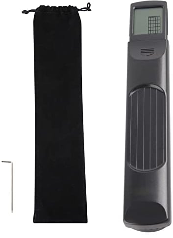 Taschengitarren Übungshals, Gitarren Akkord Trainer Mini 6 Bund Gitarren Übungswerkzeug Tragbarer Digitaler Gitarrentrainer mit Drehbarer Kartenbildschirm für Anfänger