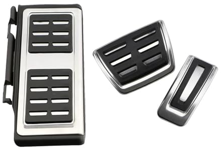 Bremse Pedalkappen Für VW Für Touran LHD 2016 2017 2018 2019 2020 2021 Gas Bremse Rest Pedal Schutz Abdeckung Edelstahl Auto Pedale Auto Pedale(Farbe:at with Rest)