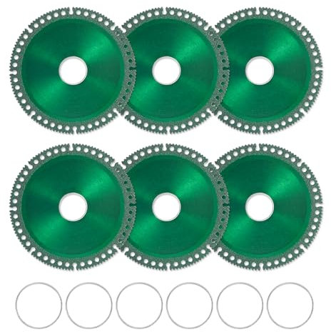 6Pcs Cutting Disc for Angle Wheel Grinder, 4in/10cm Diameter Indestructible Disk Composite Multifunctional Cutting Saw Blade Diamond Cutting Disc for Smooth,Chamfering,Grinding of All Materials