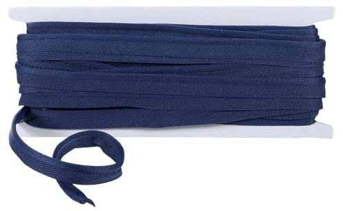 QUARKZMAN Baumwollpaspelband, 10m × 10mm breites Schrägband Nahtband Gurtband für DIY Handwerk Wimpelkette Schneidern Schürze Craft Nähen, Marineblau