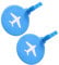 PACKOVE 6 Stk Kofferanhänger Namenskarten für Gepäck Flugzeugzubehör Gepäckzubehör für Koffer namensetiketten adressetiketten runde Gepäckanhänger Koffer-ID-Adressinhaber Kieselgel Blue