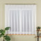 Gardinen Vorhangen Weiß 250x120 cm (BxH) Jacquard Kurz Vorhänge mit Kräuselband Transparent Küchengardinen Wohnzimmer Gardinenschals Schlafzimmer