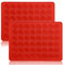 2 Pezzi Macarons Tappetino Silicone, Tappetini da Forno per Macaron, 48 Fori, Antiaderente, Accessori da Forno Cucina, per Macaron, Biscotti, Pasticcini (Rosso, 39x29cm)