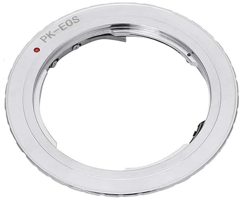 ANELLO ADATTATORE PK-EOS DA OBIETTIVO CON ATTACCO COMPATIBILE CON PENTAX K SU FOTOCAMERA CON ATTACCO COMPATIBILE CON CANON EOS