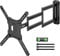 monTEK Soporte de pared para TV de manga larga para la mayoría de televisores de 23 a 65 pulgadas, soporte extensible de 37 pulgadas, giratorio e inclinable, apto para máx. VESA 400 x 400 mm, hasta 35