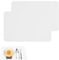 2 Pcs Silicone Mats for Worktops,Craft Mat Non-Slip Dining Table Mat,Silicone Painting Mat Non Stick Pad White,Kitchen Worktop Protector Use for Craft Painting Mat Desk Saver Pad Placemat