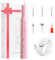 XunmotorYao Lima Eléctrica Uñas Profesional Fresa de Uñas Eléctrica Inalámbrica Portátil 6 en 1 lima electrica uñas USB Kit de Manicura y Pedicura Eléctrico para Salón DIY,Rosa