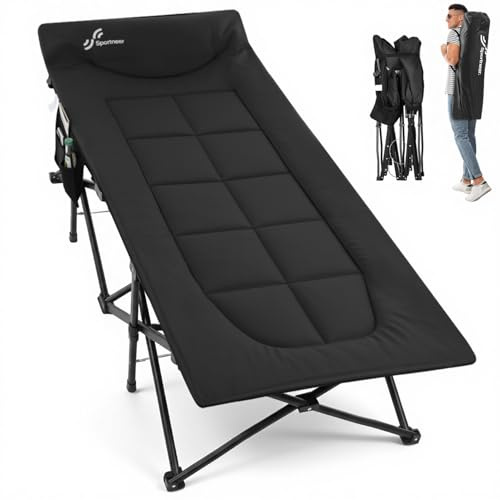 Sportneer Catre/Cama de campaña para invitados hasta 204 kg, 69 cm/79 cm, catre plegable para camping, viajes, interior, exterior, playa y jardín