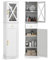 COSTWAY Bathroom Tall Cabinet, Freestanding Narrow Storage Cupboard with Drawer, 2 Doors & Adjustable Shelves, Wooden Tall Slim Bathroom Unit Floor Cabinet for Living Room Hallway, 40x30x168cm (White)