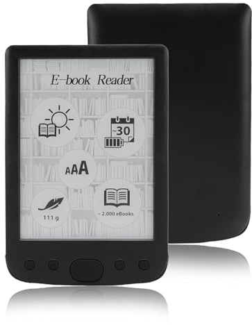 LICAEVEY EBook Reader, 6 Zoll HD 800x600 Touchscreen E -Book -Leser mit 2500mah, Digitaler E -Leser mit Text -Hervorhebung, Annotationen und Definitionsuche (4G)