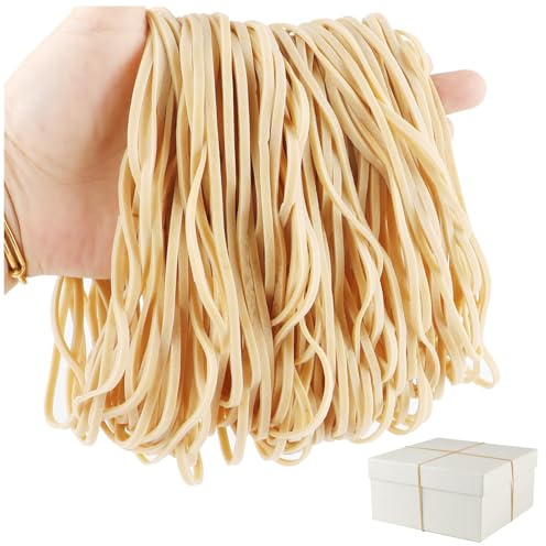 Large Size #117B Rubber Bands 120 Pack,Elastic Rubber Bands for Garbage Can Band,Heavy Duty Trash Can Band 7 Inch for 8-33 Gallon Cans Office Supplies Home Use (Beige)
