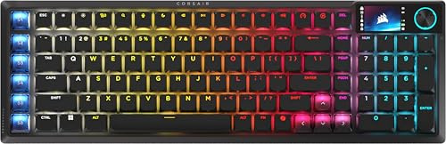 Corsair Vanguard AIR 99 Wireless Low-Profile Optisch-mechanische RGB Gaming Tastatur - QWERTY US, 99% Layout, OPX Switches, 8000Hz Hyper-Polling, Stream Deck Integration, Flashtap SOCD - Schwarz
