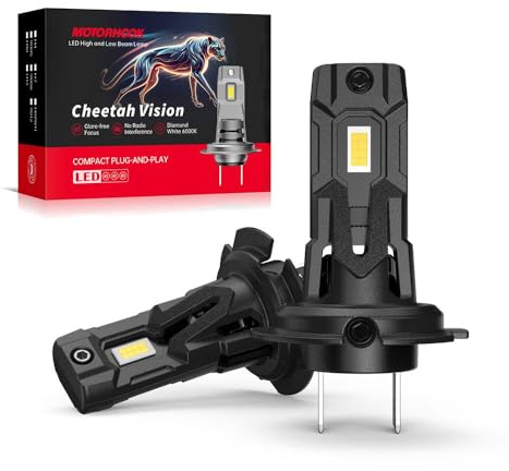 LUDUN H7 Halogen lampen Auto 12V 55W, Superhelle 6500K H7 Scheinwerferlampen Ersatzbirnen für Abblend- & Fernlicht, Canbus Fehlerfrei Plug & Play, Perfekt für Autobahn & Nachtfahrten, 2er Set Weiß