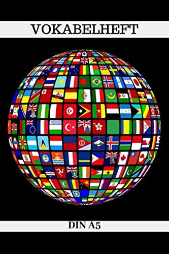 Vokabelheft DIN A5: 100 Seiten | zwei Spalten | Mehrsprachigkeit - Sprachen einfach Lernen I Fremdsprachen Englisch Italienisch Spanisch Russisch | ... | Schulheft Sprachen und Vokabelbuch