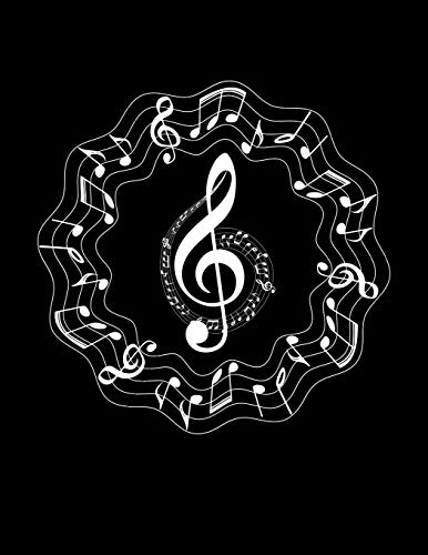 Notenlinien Notizbuch: Notenblätter Blanko Notenlineatur Notenpapier Notenschlüssel für Musiker und Musiklehrer