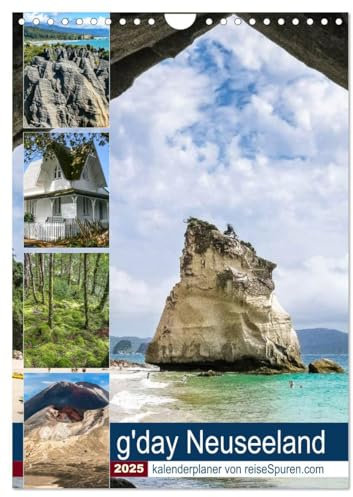 Kalenderplaner g'day Neuseeland 2025 (Wandkalender 2025 DIN A4 hoch), CALVENDO Monatskalender: Praktischer Kalenderplaner - ein fotografischer ... Vielfalt Neuseelands. (CALVENDO Orte)