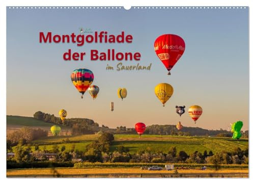 Montgolfiade der Ballone im Sauerland (Wandkalender 2026 DIN A2 quer), CALVENDO Monatskalender: Heißluftballone auf der WIM, fotografiert in der ... Sauerlands rund um Warstein. (CALVENDO Natur)