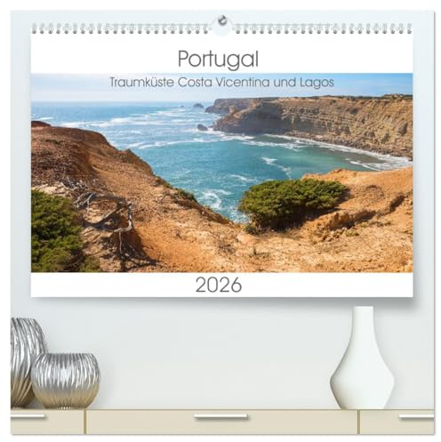 Portugal - Traumküste Costa Vicentina und Lagos (hochwertiger Premium Wandkalender 2026 DIN A2 quer), Kunstdruck in Hochglanz: Landschaften in der ... um Carrapateira und Lagos (CALVENDO Natur)