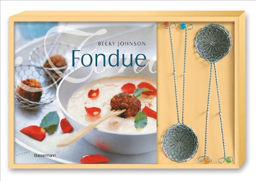 Fondue-Set: Buch und 4 Fonduesiebe
